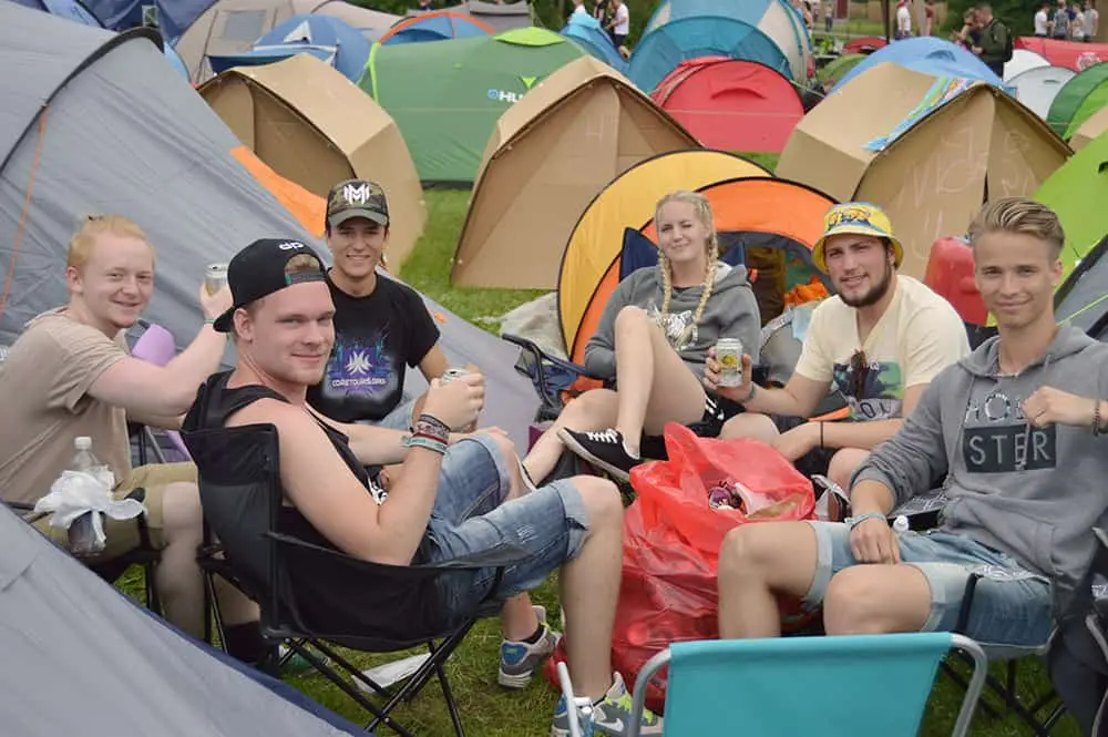 Campers at Coretours camp, Defqon.1 2016